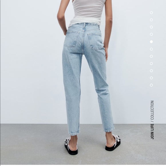 Zara Mom Fit Jeans (Light Blue) - Picture 2 of 4